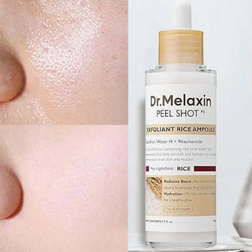 Korean Dr. Melaxin White and Black Rice Exfoliating Hydrating Essence Moisturizing Gentle Exfoliation Soften Serum Skin Care