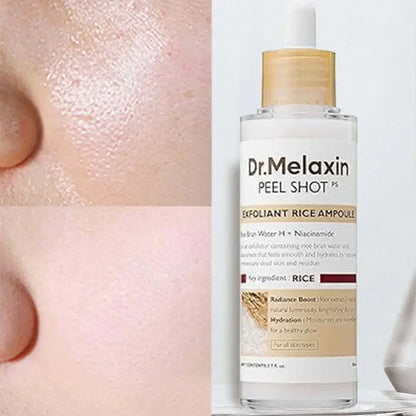 Korean Dr. Melaxin White and Black Rice Exfoliating Hydrating Essence Moisturizing Gentle Exfoliation Soften Serum Skin Care